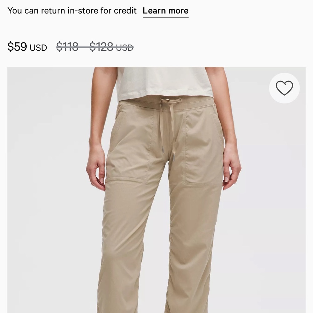 Lululemon Athletica Dance Studio Mid-Rise Pant
Regular, Size 10